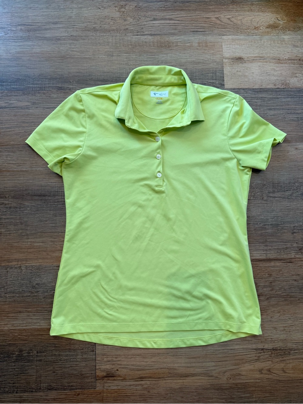 Greg Norman Collection Lime Short-Sleeve Button Down Women’s Polo size M